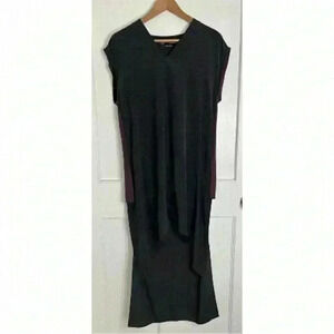 All Saints Black  & Deep Purple High Low Dress